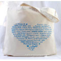 Recycled Silk Screen Fabric Shopping Bags / Cotton Carrier Bags With Oem / Odm Available